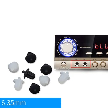 10PCS 6,35 MM Non-toxické, Anti-Prach Svíčky Silikonové Zátky kryty pro DVD Přehrávač/Zesilovač/Audio Zařízení