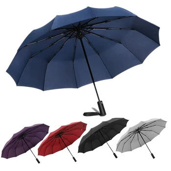 12 Žeber Kapesní Skládací Deštník Větruodolný Kompaktní Cestovní,Automatické Otevření/Zavření Velký Déšť Deštníky Pro Ženy, Pánské