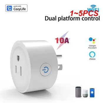 1~5KS Tuya Smart Socket wifi UK Plug uvědomí, že Celý dům inteligence Hub gateway control Domů Alexa