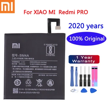 2020 let, 100% originální Baterie 4000mAh BM4A Telefon Baterie pro Xiaomi Hongmi Redmi Pro Baterie+Nářadí