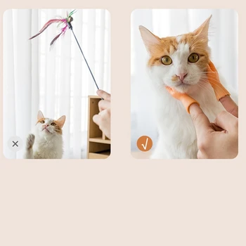 2ks Legrační Mini Ruce Kreativní Prst Vrtět Hračky Malé Straně Dráždit Kočky Pet Hračka