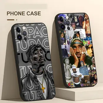 2pac Tupac Koruna 2 Pac Telefon Případě 2023 Pro IPhone 15 14 12 13 11 Pro Max Mini X XR XS Max 7 8 Plus New Black Silicon
