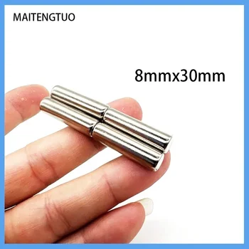 2~50KS 8x30mm Neodymový Magnet 8mm x 30mm N35 NdFeB Kolo Super Silný Silný Permanentní Magnetický Disk imanes