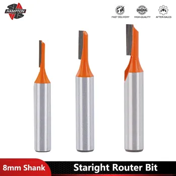 8MM Shank Jeden Staright Router Bit pro Dřevoobráběcí Nástroje Single Flétna Trochu Dřevo Fréza 