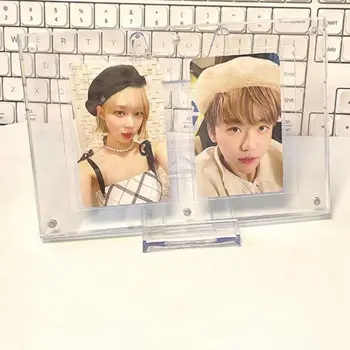 Akrylové Idol Karty Případě New Transparentní 3 palce Kpop Photocard Držák Vodotěsné Zobrazení Fotografií Držitele Papírnictví