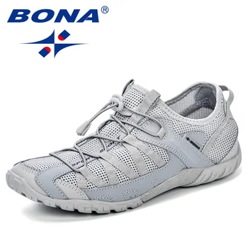 BONA 2023 Nový Populární Styl Pánské Běžecké Boty šněrovací Sportovní Boty Venkovní Walkng jogging, Tenisky, Pohodlné boty Ok
