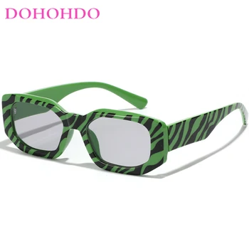 DOHOHDO korejská Verze Obdélník Muži Brýle 2024 Nový Populární Ženy Sluneční Brýle Vintage Jelly Barva Brýle Odstíny UV400