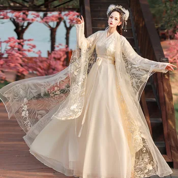 Dospělý Hanfu ženského pasu-vysoká sukně Čínský styl Han prvek víla elegantní starobylé kostým retro módní oblek sukně ženské.