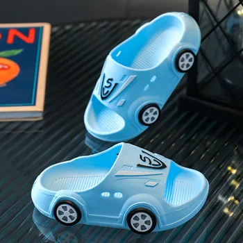 Dětské Pantofle 2024 Letní Vnitřní Kreslený Auto Dívky Boty Soft Anti-slip Chlapce Domů Non-slip Boty Dětské Módní Venkovní Pantofle