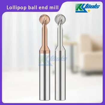 HRC55/60 Lollipop ball end mill 2 flétny Míč T-Fréza Carbide End Mill Tvoří oblouk fréza Řezání R1 R2 R3 R4 R5 R6