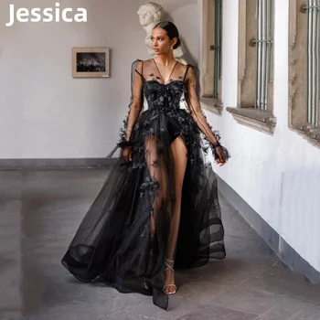 Jessica 3D motýlka Nášivky Svatební Šaty Svatební Šaty, Luxusní Vlastní Župan Ples Šaty Princezna Birthday Party Šaty 2024