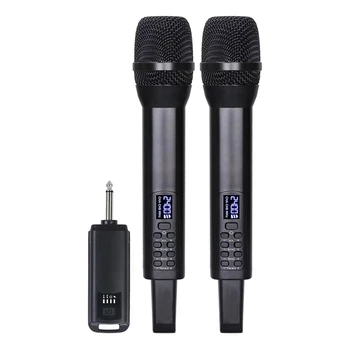 Karaoke Bezdrátový Mikrofon Přijímač Audio Zpěvu Výkon Echo, Treble, Bass 2.4 G Bezdrátový Ruční Mikrofon Snadné Použití