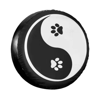 Kreativní Yin Yang Pet Dog Paw Pattern Náhradní Pneumatiky Kryt pro Jeep, Pajero, Hummer Vozidlo, Kola, Chrániče 14