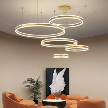 Moderní Kruhové LED Lustr Nahoru a Dolů Záře pro Obývací Restaurace Pokoj Kuchyně Pokoj Stoly Home Dekor Závěsné Svítidlo