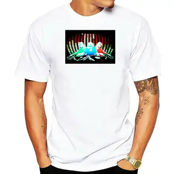 Muži tričko Baterie Ovladač DJ, Zvuk Aktivované Světlo Up Party Blikající Disco EL LED t-shirt novinka tričko ženy