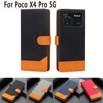na Carcasa Poco X4 Pro Kryt Magnetické Karty Flip Peněženka Kožená Telefon Shell Book Stand Case Pro Xiaomi Poco X 4 Pro Funda Coque