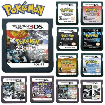 NDS Hry Nový 23 V 1 Pokemon Série Paměťová Karta pro NDS, 3DS Herní Konzole anglický Jazyk US Verze