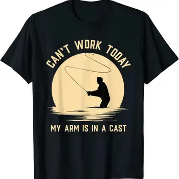 Nemůžu Pracovat Dnes Moje Ruka je v Sádře Muži Fly Rybářské trička Milf-muž, kterého Miluji Rybaření Unisex Rybáře, Trička pro Dospělé Bavlněné Trička