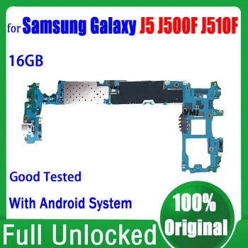 Originální Odemčený Logic Desky Pro Samsung Galaxy J5 J500F J510F základní Deska se Systémem Android Full Čipy Desky Doprava Zdarma