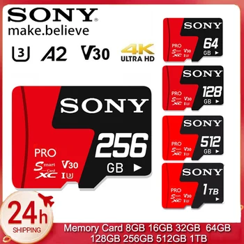 Originální SONY Micro SD Karta vysokorychlostní Paměťová Karta 128GB 256GB 512GB A2 U3 4K Flash MicroSD TF Karet Pro SanDisk Lenovo Xiaomi