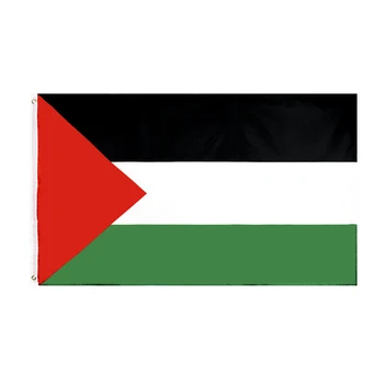 Palestina Vlajka 3 x 5 Metrů Silné Polyesterové, Odolné proti Slábnutí, Mosazné Průchodky, Plátno Záhlaví Palestinské Národní Vlajky s 3 X 5 Metrů