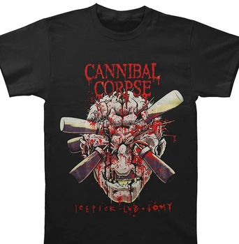 Pánské T-Shirt Létě O Krk Bavlna Cannibal Corpse Pánské Sekáček Lobotomii T-Shirt Černá