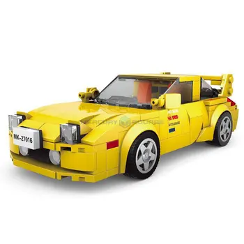 Rychlost Hypercar Série Žluté RX8 Sportovní Auto MOC 27016 MOULDKING High-Tech Vozidlo, Model, Stavební Bloky, Cihly Kreativní Hračka Dárek