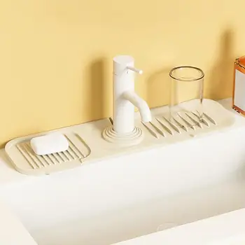 Silikonové Baterie Splash Pad Kuchyň Skládací Drenážní Rohož Víceúčelový Toaletní Mýdlo Skladování Sklon Konstrukce pro Rychlé Odvodnění