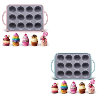Silikonové Muffin Pánev, Mini Cupcake Pánev, Mini Pečení Poháry, Cupcake Formy Na Domácí Vdolky, Koláčky, Frittatas Odolné