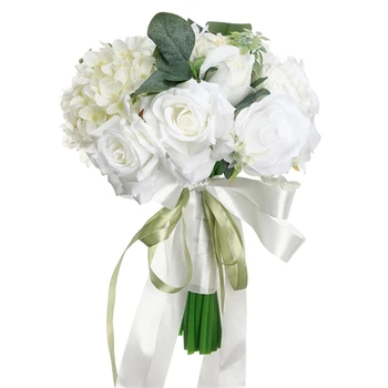 Svatební Svatební Kytice Silk Rose Nevěsta Hospodářství Květ, Zásnubní Večírek, Církev