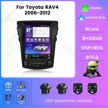Tesla Styl Styl Obrazovce Auto Rádio Pro Toyota RAV4 3 XA30 2005-2013 Multimediální Přehrávač, GPS Navi Pro Bezdrátové Carplay Android Auto