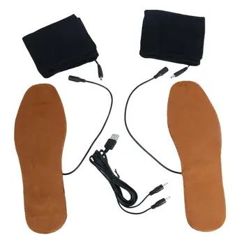 USB Vyhřívané Vložky do Bot Elektrické Dobíjecí Nohy Oteplování Pad Měkké Nohy Teplejší Ponožky Pad Mat Řezatelné Velikost 36-39/39-44 Zimní