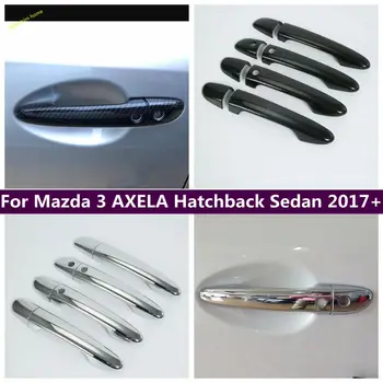 Vhodné Pro Mazda 3 AXELA Hatchback Sedan 2017 2018 Vnější kliky Dveří Klika Dekorace Kryt Rámu Výbava Exteriéru Příslušenství