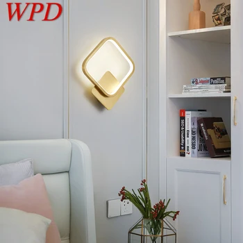 WPD Moderní Měděné Nástěnné Svítidlo LED 3 Barvy Luxusní Svícen Osvětlení pro Domácí Obývací Pokoj Dekor