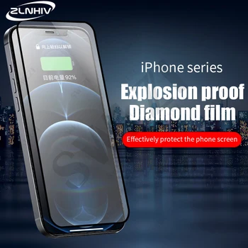 ZLNHIV 9D telefon screen protector pro iphone 8 SE 7 6 6s plus ochranný film 12 mini 11 X XS XR pro MAX na tvrzené sklo