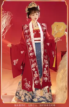 Čínské starobylé Shiqi (Nirvana) Hanfu dámská zimní Píseň s dlouhým rukávem, na Nový Rok oblečení, svatební oblečení, Xiapei těžké em