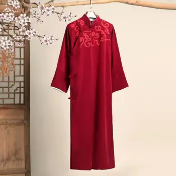 Čínské Vintage Mužské Crosstalk Výkonnostní Šaty