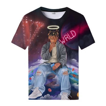 Šťáva Wrld 3D T Shirt Tisk Hip Hop Rapper Streetwear Trap Rap Muži Ženy Móda O-Neck Nadrozměrné T-shirt Mužské Trička Topy Oblečení